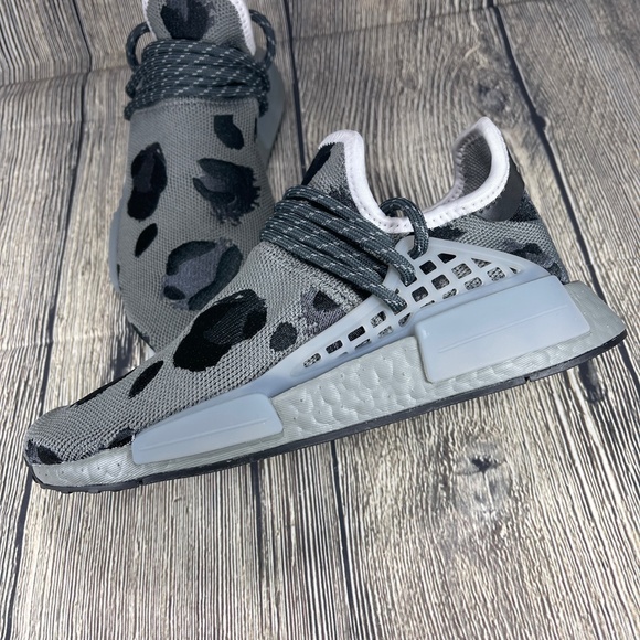 adidas NMD Human Race Pharrell Hu Ash Grey/Core Black Leopard Mens sizes ID1531 - Picture 8 of 8